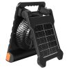 VEVOR 10000mAh Rechargeable Solar Fan with LED Lantern, 7 inch Portable Fan Cordless with 4W Foldable Solar Panel, 4-Speed& Timer& Quiet