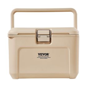 VEVOR Portable Cooler, 16.5 QT Hard Cooler with Ice Retention, Heavy-Duty Handles and Cup Holder, Lightweight Rigid Material Insulated Portable Cooler