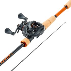 VEVOR Rod and Fishing Reel Combo, IM7 Carbon Fiber Baitcasting Rod and Reel Combo, Bass Fishing Pole with 7+1 BB System, 7.0:1 Gear Ratio, Cork Handle