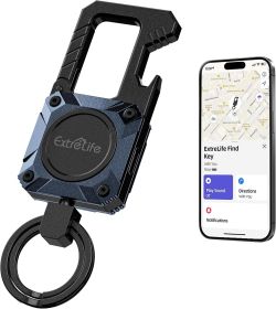 Keychain, Works with Apple Find My, Heavy Duty Keychain Bottle Opener, Carabiner Car Key Chains with GPS Tracker, Key Finder