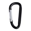 VEVOR 10 PCS Black Carabiner, Caribeaner Clip, Spring Snap Hook for Keychain Clip, 3.07" Aluminum Alloy D Ring Shape Carabeaner with 20 PCS Keyring