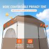 VEVOR Camping Shower Tent, 83" x 42" x 83" 2 Rooms Oversize Outdoor Portable Shelter, Privacy Tent with Detachable Top, Pockets