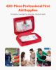 VEVOR First Aid Kit, 420 Pieces, 600D Nylon Large Survival First Aid Bag, Emergency Medical Supplies, for Home, Car, Office, Travel, Camping, Truck