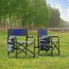 2-piece Padded Folding Outdoor Chair with Storage Pockets,Lightweight Oversized Directors Chair for indoor, Outdoor Camping, Picnics and Fishing