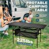 Lightweight Aluminum Folding CamLightweight Aluminum Folding Camping Table (37.2" x 21.7" x 19"), Portable Roll-Up Design ping Table
