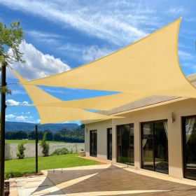 10'X10'X14'Sand HDPE Sunshade Sail (Option: Defaulttitle)