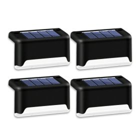 4 Solar LED Bright Deck Lights Outdoor Garden Patio Railing Decks Path Lighting Outdoor Garden Light Deck Lamp Solar Stairs Light (Option: 4Pcs)