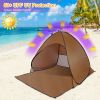 Pop Up Beach Tent Sun Shade Shelter Anti-UV Automatic Waterproof Tent Canopy for 2/3 Man w/ Net Window Storage Bag for Outdoor Beach Camping Fishing P