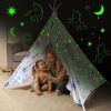 Teepee Tent for Kids Toddlers Girls Indoor and Outdoor White Tipi Childrens Slumber Party Pink Playhouse Child Reading Playroom Classroom Sleep Over C