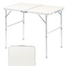 3FT/4FT/6FT Durable Plastic Folding Table w/Handles & Lock - Portable Indoor/Outdoor Picnic Dining Table for Camping, Parties, White
