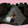 Teepee Tent for Kids Toddlers Girls Indoor and Outdoor White Tipi Childrens Slumber Party Pink Playhouse Child Reading Playroom Classroom Sleep Over C