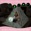 Teepee Tent for Kids Toddlers Girls Indoor and Outdoor White Tipi Childrens Slumber Party Pink Playhouse Child Reading Playroom Classroom Sleep Over C