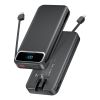 12000mAh Portable Charger Power Bank With Built In Cables