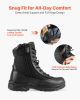 VEVOR Men's Military Tactical Boots, 8 inch Combat Hiking Work Boots, Lightweight & Breathable Side Zipper Mens Motorcycle Interceptor Trooper Boot
